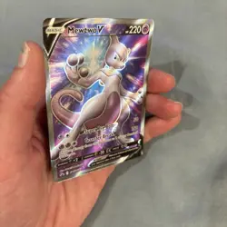 2022 Mewtwo v SWSH229 Full Art SWSH Black Star Promo Pokemon Card - Image 3