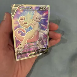 2022 Mewtwo v SWSH229 Full Art SWSH Black Star Promo Pokemon Card - Image 4