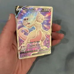 2022 Mewtwo v SWSH229 Full Art SWSH Black Star Promo Pokemon Card - Image 5