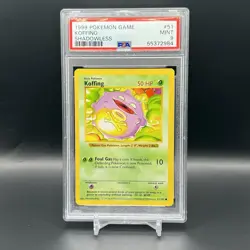 1999 Pokemon Game Shadowless Koffing PSA 9 Mint Card #51 - Image 1