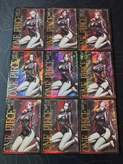 One Piece 9 Collectible Character Anime Black Bikini Waifu Cards CCG Boa Nami - Image 1