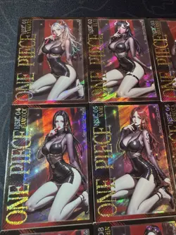 One Piece 9 Collectible Character Anime Black Bikini Waifu Cards CCG Boa Nami - Image 2