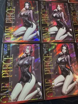 One Piece 9 Collectible Character Anime Black Bikini Waifu Cards CCG Boa Nami - Image 3