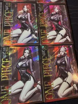 One Piece 9 Collectible Character Anime Black Bikini Waifu Cards CCG Boa Nami - Image 4