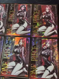 One Piece 9 Collectible Character Anime Black Bikini Waifu Cards CCG Boa Nami - Image 5