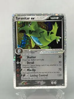 Pokemon TCG Tyranitar EX Unseen Forces Holo Card 111/115 Rare EX - Image 1