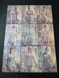 One Piece Set of 9 Collectible Character Anime Waifu Cards CCG Boa Nami Nurse - Image 1