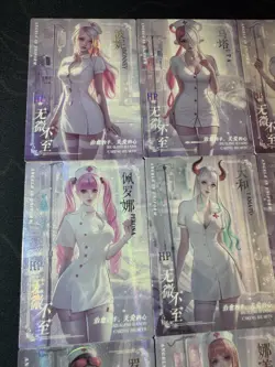 One Piece Set of 9 Collectible Character Anime Waifu Cards CCG Boa Nami Nurse - Image 2