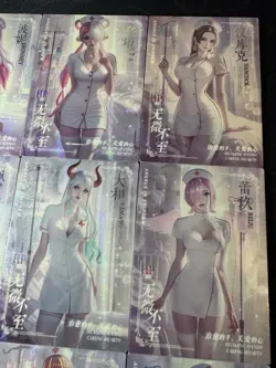One Piece Set of 9 Collectible Character Anime Waifu Cards CCG Boa Nami Nurse - Image 3