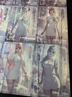 One Piece Set of 9 Collectible Character Anime Waifu Cards CCG Boa Nami Nurse - Image 4