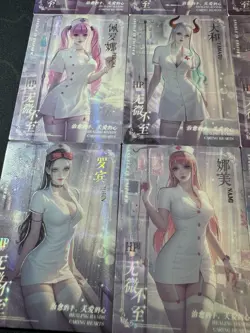One Piece Set of 9 Collectible Character Anime Waifu Cards CCG Boa Nami Nurse - Image 5