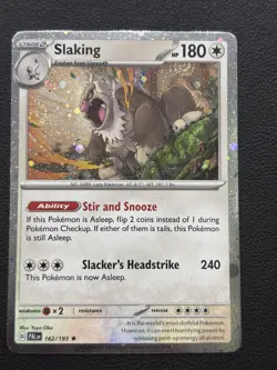 Pokemon Slaking 162/193 Cosmos Holo Exclusive Promo Card - x3 Triple SWIRL - Image 1