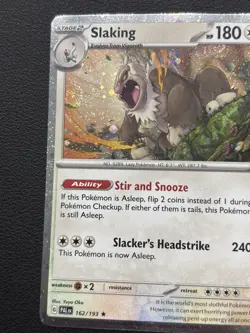 Pokemon Slaking 162/193 Cosmos Holo Exclusive Promo Card - x3 Triple SWIRL - Image 2