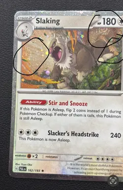 Pokemon Slaking 162/193 Cosmos Holo Exclusive Promo Card - x3 Triple SWIRL - Image 3
