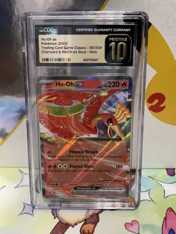 Pokemon Ho-Oh ex Card 007/034 Holo Pristine 10 TCG 2023 - Image 1
