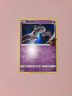 Pokemon TCG Mewtwo 056/172 SWSH Trick Or Trade Halloween Stamp Holo Rare NM - Image 1