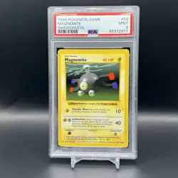 1999 Pokemon Game Magnemite Shadowless PSA 9 Mint Card #53 - Image 1