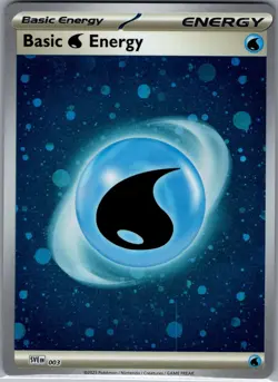 Basic Water Energy SVE 003 - Pokemon Scarlet & Violet Base Set Cosmos Foil (NM) - Image 1