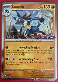 Pokemon Lucario 114/198 - Scarlet & Violet Premium Collection Promo (Stamped) - Image 3