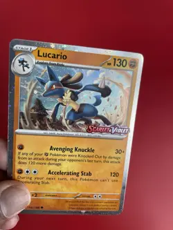 Pokemon Lucario 114/198 - Scarlet & Violet Premium Collection Promo (Stamped) - Image 4