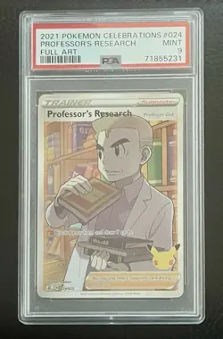 2021 Pokemon Celebrations #024 Professor’s Research PSA 9 MINT - Image 5