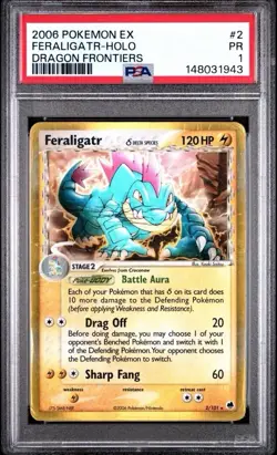 PSA 1 Feraligatr Dragon Frontiers Holo Foil #2 2006 Pokemon PR - Image 1