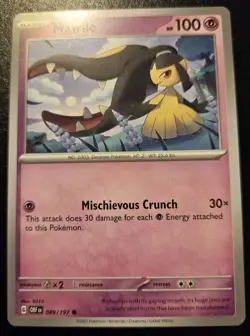 Mawile 089/197 Common Scarlet & Violet: Obsidian Flames Pokemon TCG - Image 1