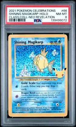 Pokemon Celebrations Shining Magikarp - Holo Classic Collection #66 PSA 8 - Image 1