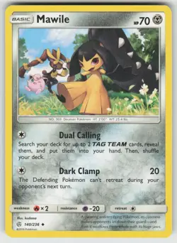 Mawile 140/236 Uncommon Cosmic Eclipse Pokemon Near Mint - Image 1