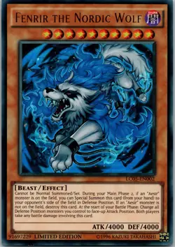 Yugioh Fenrir the Nordic Wolf LC05-EN002 Limited Edition Ultra Rare NM - Image 1