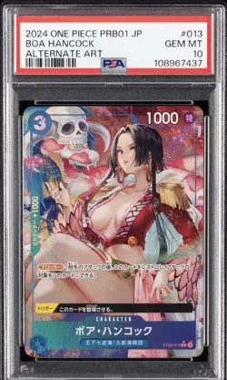 2024 ONE PIECE JAPANESE PRB01-PREMIUM BOOSTER ALT ART #013 BOA HANCOCK PSA 10 - Image 1