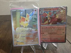 Pokemon TCG Chaos Rising Promo Holo 2-Card Lot Fennekin (080) & Delphox (074) - Image 1