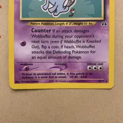 Wobbuffet Neo Discovery Rare 35/75 Pokemon Card WOTC MP - Image 4