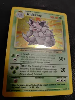 Pokemon TCG Nidoking Base Set Holo Unlimited Rare Card 11/102 - Image 1