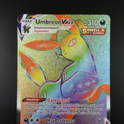 Umbreon VMAX 214/203 Pokemon Evolving Skies Rainbow Rare Holo Full Art Card - Image 2