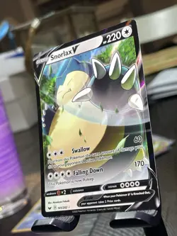 Snorlax V 141/202 Sword & Shield Ultra Rare Holo Pokemon Card - Image 3