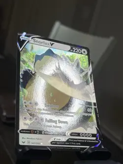 Snorlax V 141/202 Sword & Shield Ultra Rare Holo Pokemon Card - Image 4