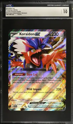 CGC 10 Pokemon Koraidon EX Jumbo Promo Holo Oversized Card psa - Image 1