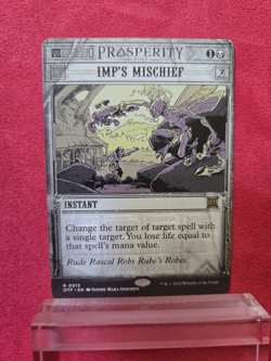Wizards of the Coast MTG Imp's Mischief #0015 OTJ Rare Black EN 2024 Foil - Image 1