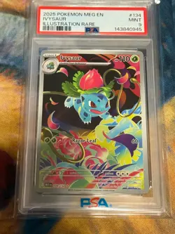 2025 Pokemon Ivysaur PSA 9 #134/132 Mega Evolution Holo - Image 1