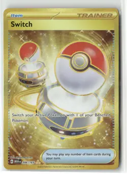 POKEMON SCARLET & VIOLET 151 SWITCH HYPER RARE 206/165 TCG HOLO - Image 1