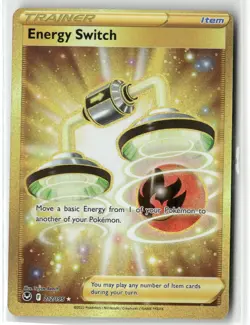 POKEMON SILVER TEMPEST ENERGY SWITCH GOLD SECRET RARE 212/195 TCG HOLO - Image 1