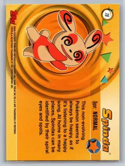 ** Spinda - Topps Pokemon Advanced #78 TCG Card - Image 2