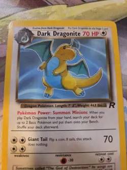 Pokemon Dark Dragonite Team Rocket Rare English 22/82 2000 Card - Image 1