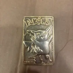 Pikachu Pokemon Card 23k Gold Plated Limited Edition Burger King 1999 Nintendo - Image 1
