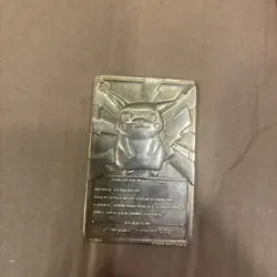 Pikachu Pokemon Card 23k Gold Plated Limited Edition Burger King 1999 Nintendo - Image 2