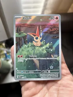 Victini SVP 208 Illustration Rare STANDARD SIZE Promo Black & White Pokemon TCG - Image 1