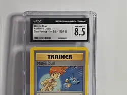 Pokemon Gym Heroes 1st Edition WOTC #123 Misty's Duel 2000 CGC 8.5 Graded Card - Image 2