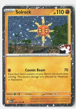 Solrock 075/132 Uncommon Prize Pack Series Cards Pokemon Holo Near Mint Whisker - Image 1