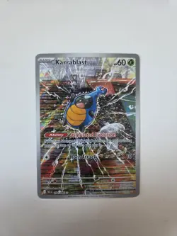 Pokemon TCG Karrablast 094/086 Holo IR Black Bolt Illustration Rare Card SV - Image 1